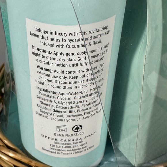 🔥SALE 4/$25 Brompton & Langley Cucumber & Basil 6 Piece Spa Gift, NWT - Picture 13 of 14